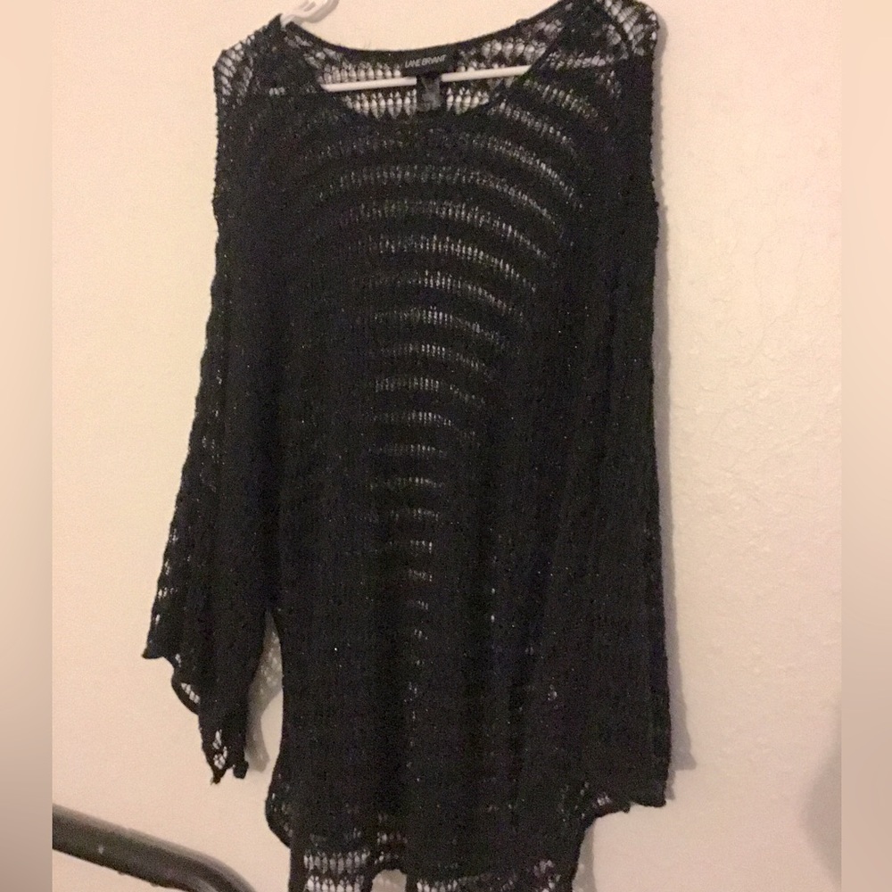 Lane Bryant crochet batwing top size 14/16
